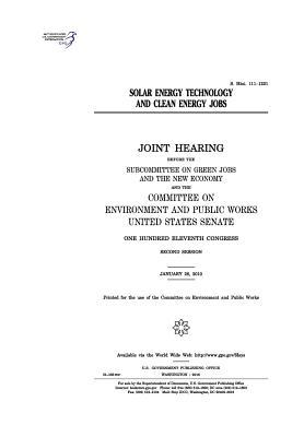 Read Solar Energy Technology and Clean Energy Jobs - U.S. Congress | PDF
