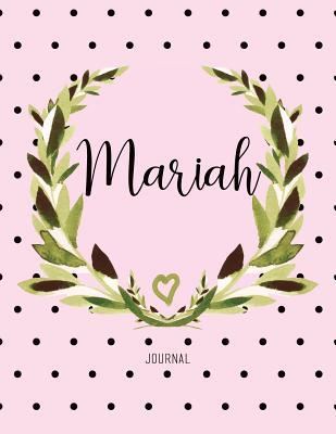 Read online Mariah Journal: Personalized Name Journal Notebook for Women to Write In, Watercolor Leaves and Polka Dot - NOT A BOOK | ePub