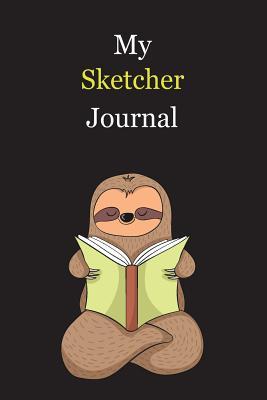 Read My Sketcher Journal: With A Cute Sloth Reading, Blank Lined Notebook Journal Gift Idea With Black Background Cover - Exwp Press file in ePub